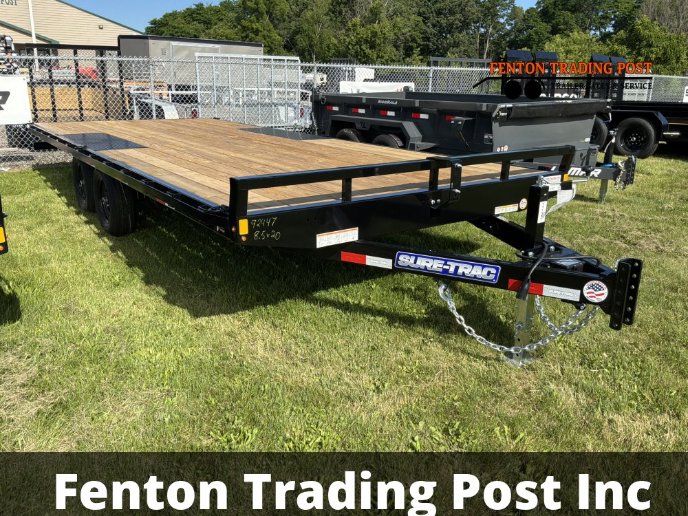 Sure-Trac ST10220TDO2A-B-100 - 8.5x20 10K Low-Profile Flat Bed Deckover Equipment