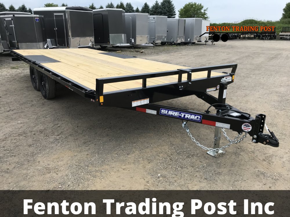 Sure-Trac ST10220TDO2A-B-100 - 8.5x20 10K Low-Profile Flat Bed Deckover Equipment