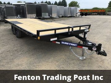 Sure-Trac ST10220TDO2A-B-100 - 8.5x20 10K Low-Profile Flat Bed Deckover Equipment