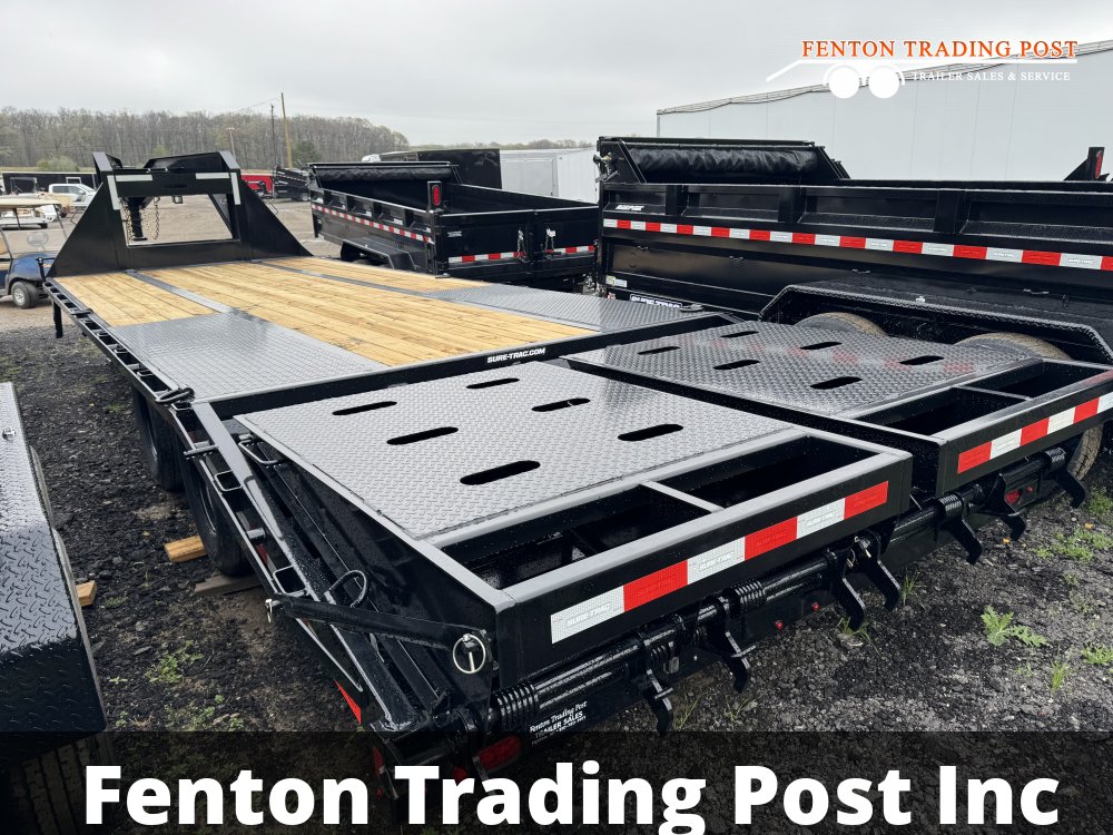Sure-Trac 8.5x20+5 Heavy Duty Low Profile Gooseneck 22.5K - ST102205LPDO2A-GN-225 Deckover Equipment