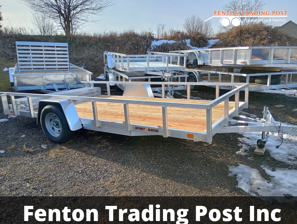 Sport Haven AUT714-F - 7x14 Wood Deck & Bi-Fold Tailgate Utility