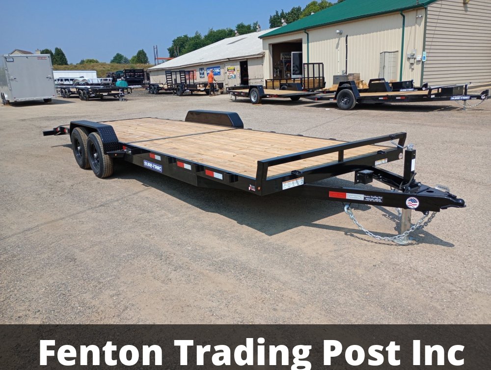 Sure-Trac ST8224CHW-B-100 - 7x24 10K C-Channel Flatbed Car Hauler