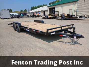Sure-Trac ST8224CHW-B-100 - 7x24 10K C-Channel Flatbed Car Hauler