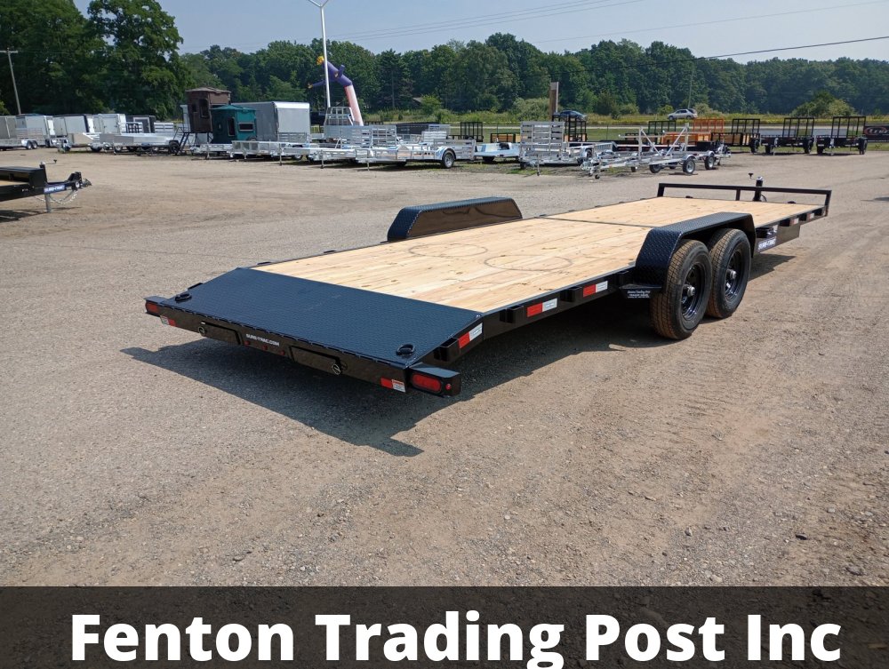 Sure-Trac ST8224CHW-B-100 - 7x24 10K C-Channel Flatbed Car Hauler