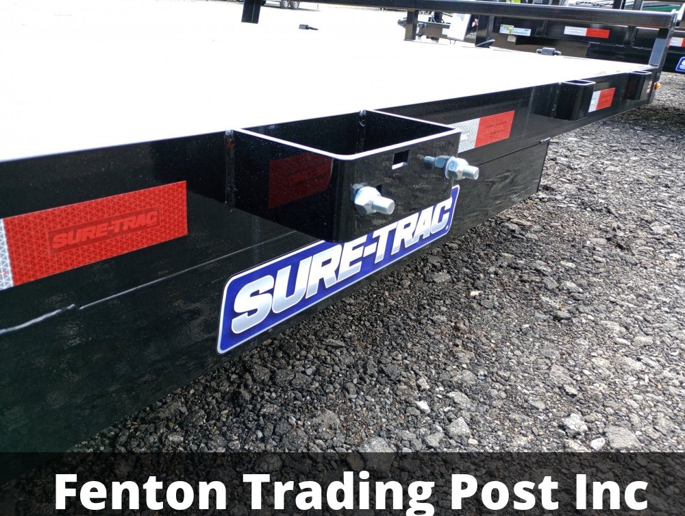 Sure-Trac ST8220CHW-B-100 - 7x20 10K C-Channel Wood Deck Flatbed Car Hauler