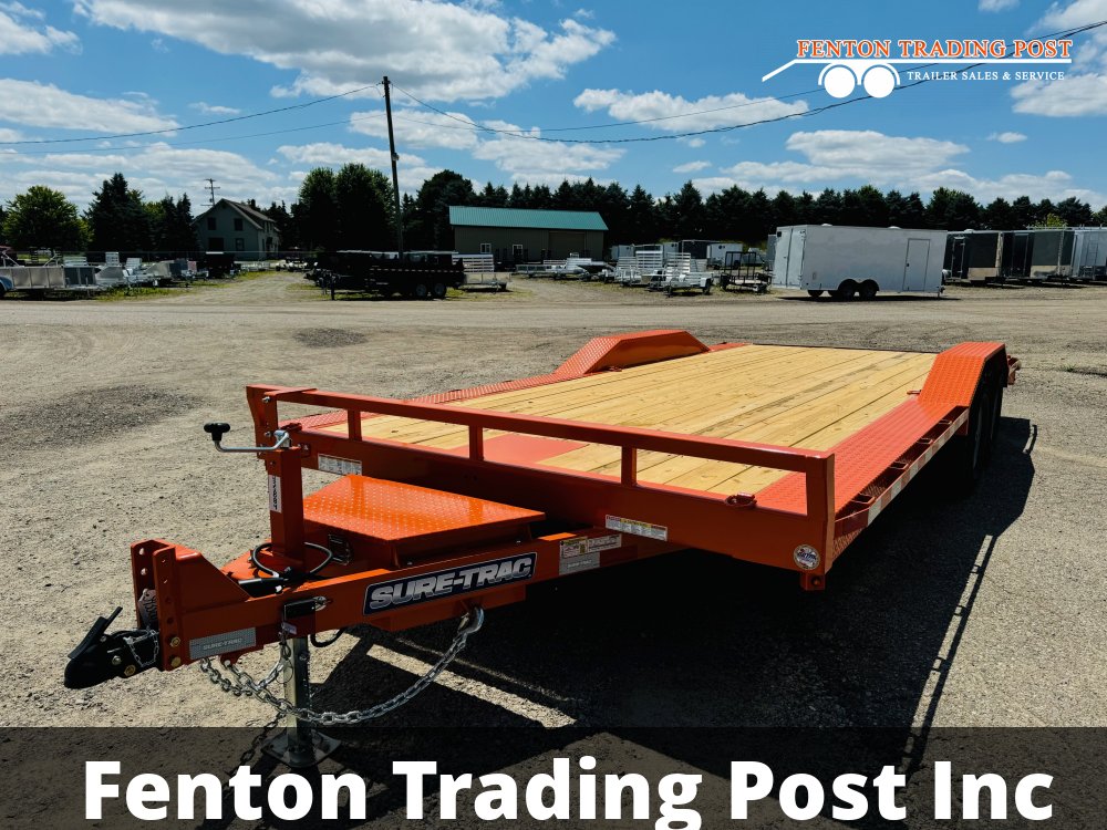 Sure-Trac 8.5x20 10K Full-Width Car Hauler - ST10220FWCH-B-100 Flatbed Car Hauler