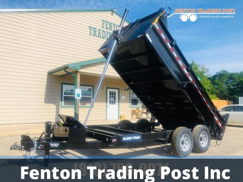 Sure-Trac ST8214TLDD-B-140 - 7x14 14K Telescopic Dump