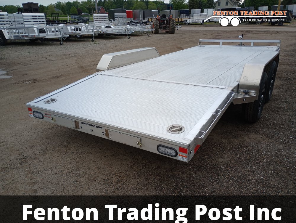 Sure-Trac 7x18 7K Aluminum Car Hauler - ST8218CHW-A-070 Flatbed Car Hauler