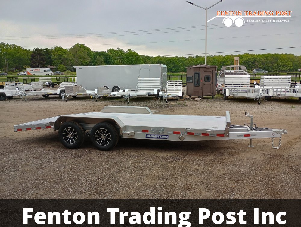 Sure-Trac 7x18 7K Aluminum Car Hauler - ST8218CHW-A-070 Flatbed Car Hauler