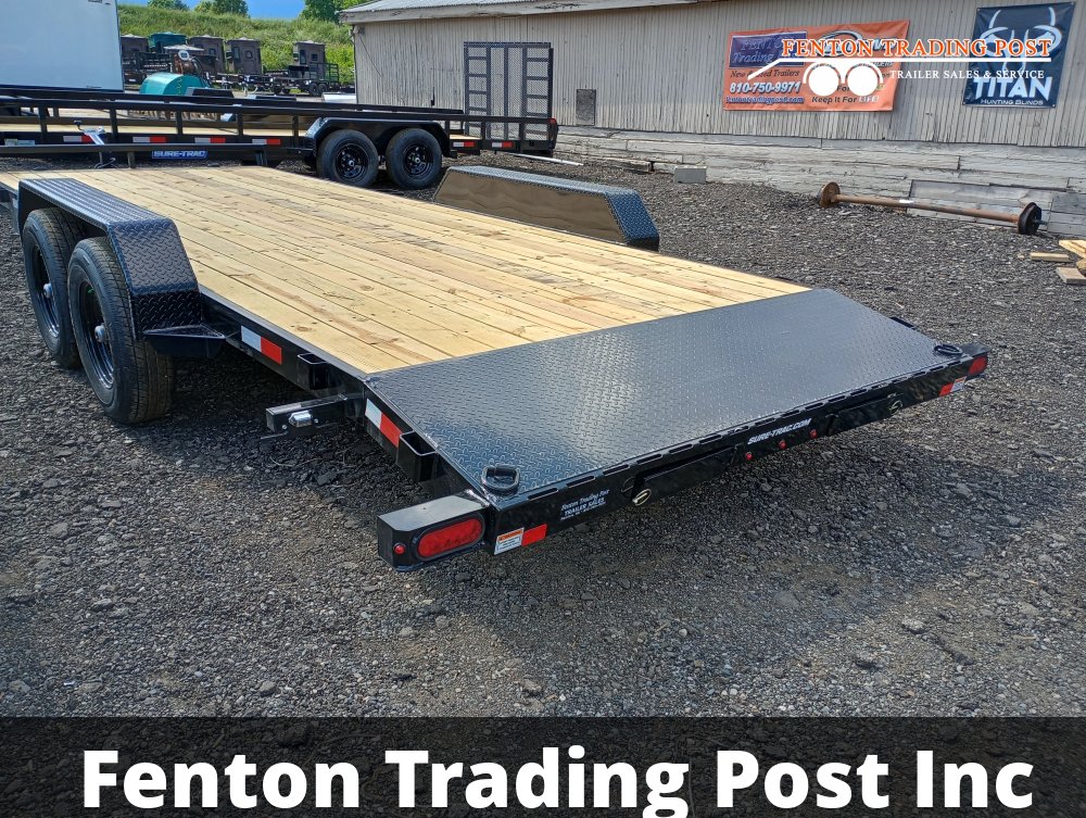 Sure-Trac 7x20 10K C-Channel Car Hauler - ST8220CHW-B-100 Flatbed Car Hauler