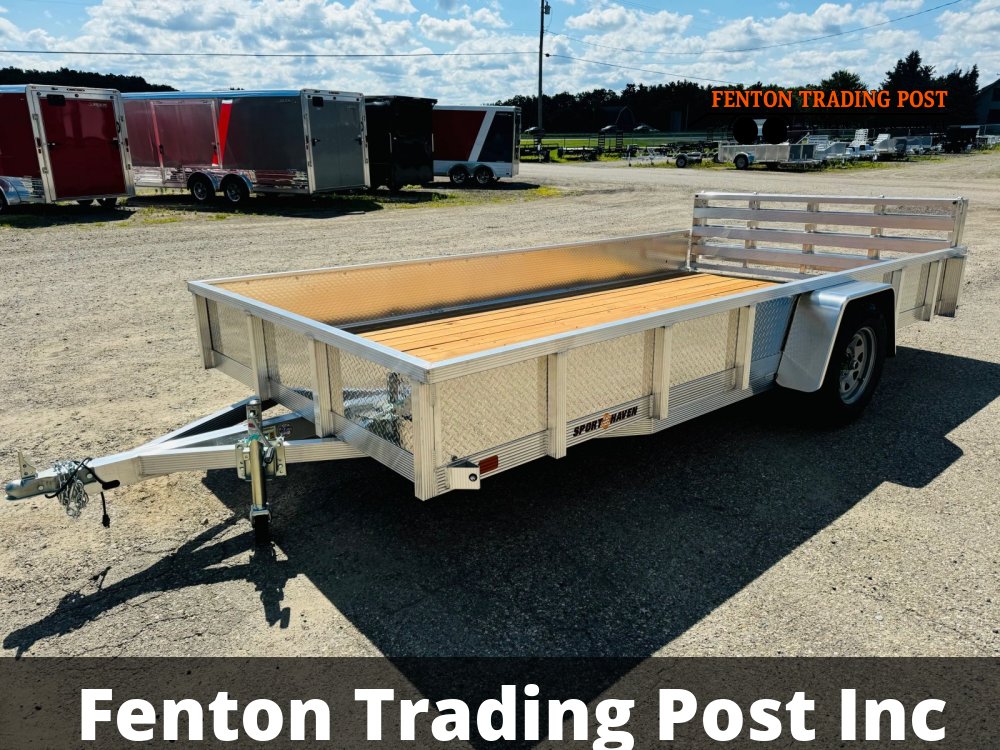 Sport Haven AUT714S-F - 7x14 Wood Deck ATP Sides & Bi-Fold Ramp Utility
