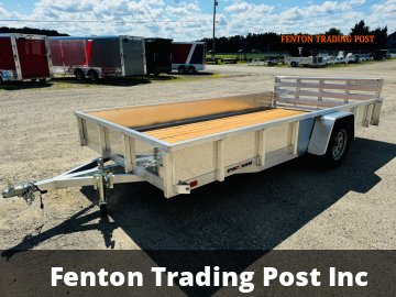 Sport Haven AUT714S-F - 7x14 Wood Deck ATP Sides & Bi-Fold Ramp Utility
