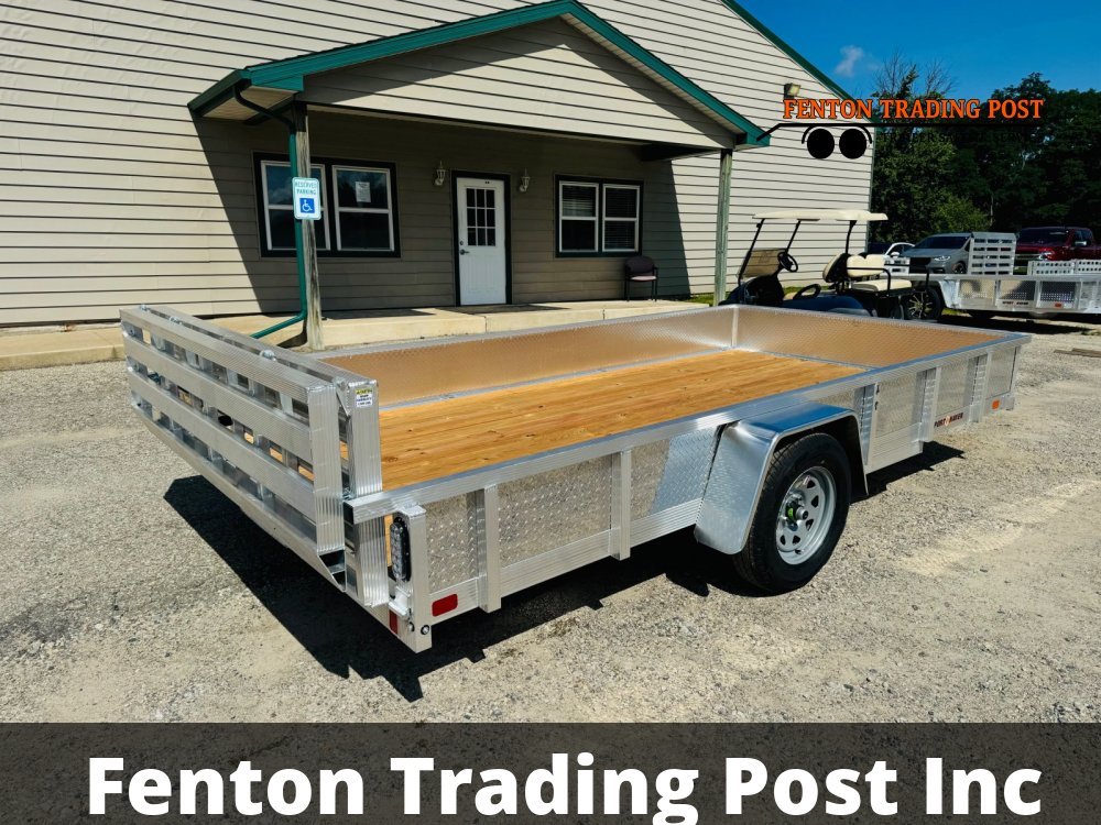 Sport Haven AUT714S-F - 7x14 Wood Deck ATP Sides & Bi-Fold Ramp Utility