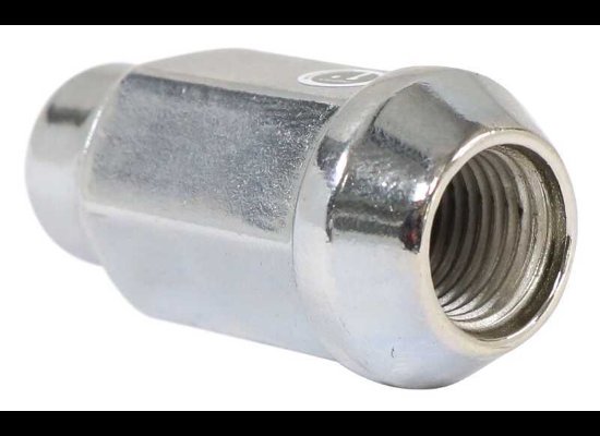 1/2"-20 LUG WHEEL CHROME NUT CLOSED END, CONICAL WHEEL NUT 1.72" TALL