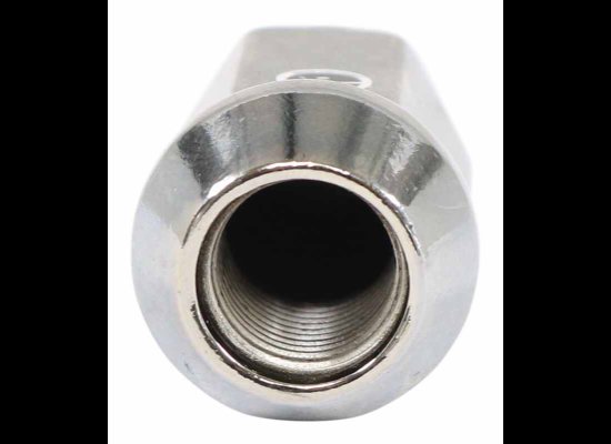 1/2"-20 LUG WHEEL CHROME NUT CLOSED END, CONICAL WHEEL NUT 1.72" TALL