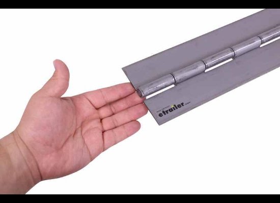 PIANO HINGE, 6' L X 4" W, 3/8" PIN DIAMETER - ALUMINUM