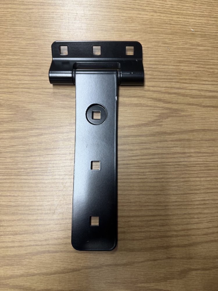 BLACK POWDERCOATED ALUMINUM 8" HINGE / STRAP