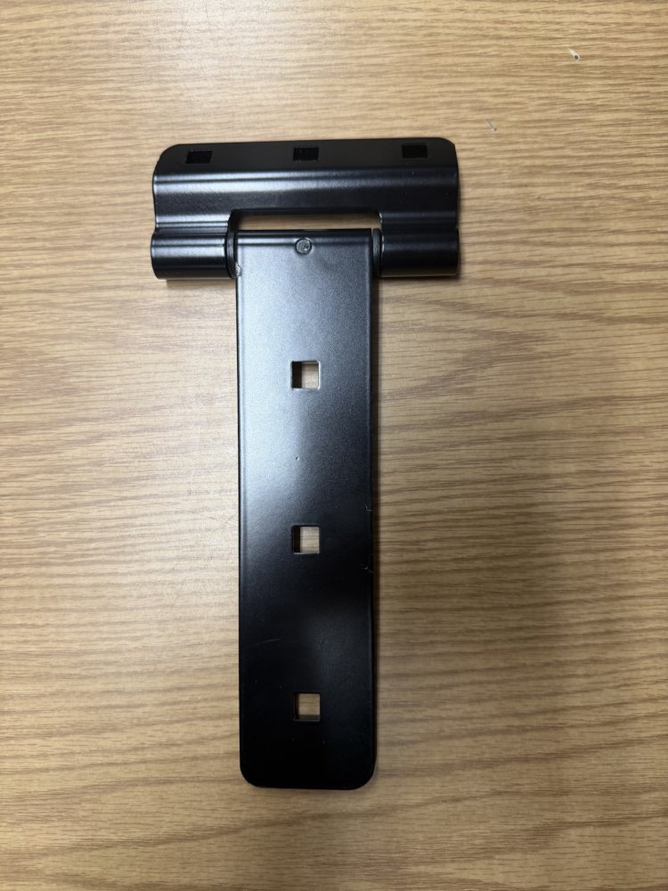 BLACK POWDERCOATED ALUMINUM 8" HINGE / STRAP