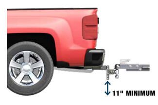 B&W TOW & STOW 3-BALL MOUNT, 2.5" HITCH, 5" DROP, 4.5" RISE, 18k - CHROME