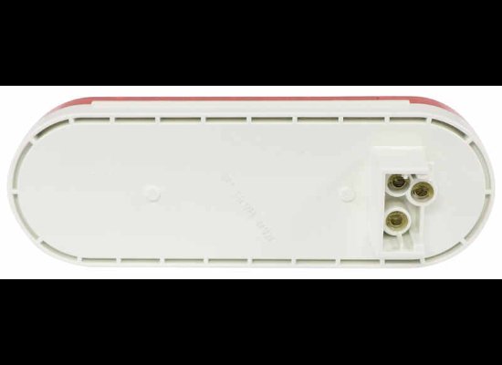 LED TAIL LIGHT, STOP, TURN, TAIL, RED LENS, 6-1/2"X2-1/4" OVAL, 6 DIODE, 3 PIN PL-3