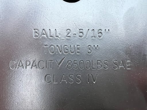 LEGEND STRAIGHT 3" TONGUE COUPLER, 2-5/16" BALL WITH SAFETY CHAIN AND SNAPPER PIN - ZINC