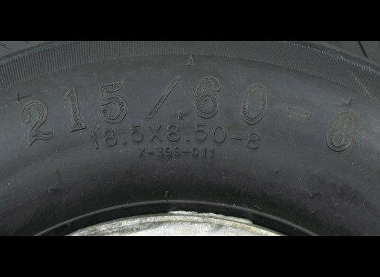 LOADSTAR 215/60-8 18.5X8.5-8 LRC 6 PLY ON 5 LUG 5X4.5 GALVANIZED WHEEL 8" BIAS