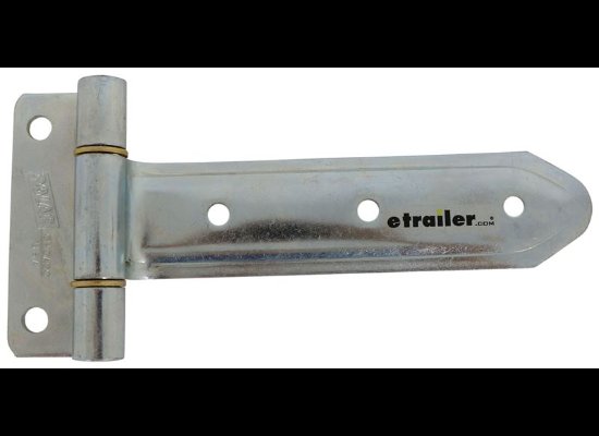 T-STRAP HINGE FOR ENCLOSED TRAILERS, 8" HINGE, OVERALL 9-5/8"X2" ZINC COATED, 180* ROTATION