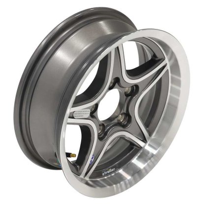 LEGEND 205/75R14 SPARE TIRE ON GUNMETAL / GRAY ALUMINUM WHEEL, 5 LUG 5X4.5 , LRD