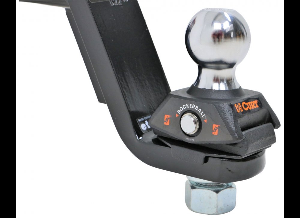 CURT ROCKERBALL ANTI-RATTLE 2" BALL MOUNT KIT, 5" DROP, 4" RISE, 9-1/4" LENGTH, 7.5K CAPACITY