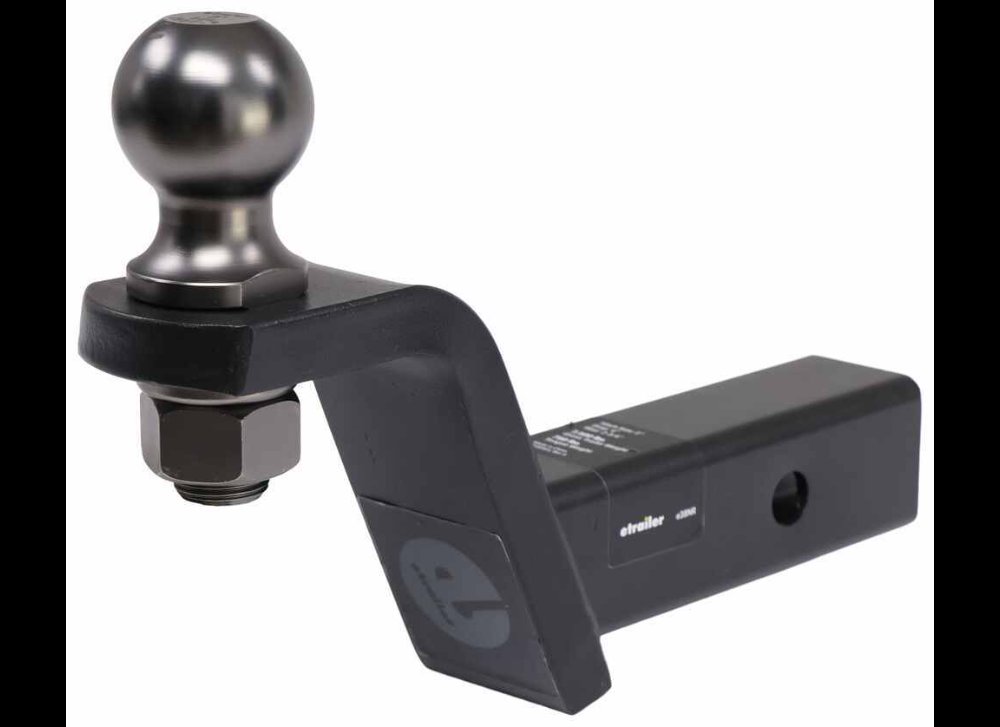ETRAILER BALL MOUNT WITH 2" BALL - 2" HITCH, 2-3/4" RISE, 7,500LBS