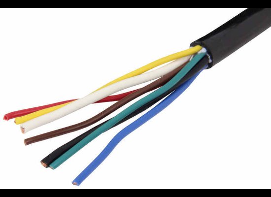BARGMAN 7-WAY RV STYLE CONNECTOR 6' LONG - COILED CABLE - TRAILER END