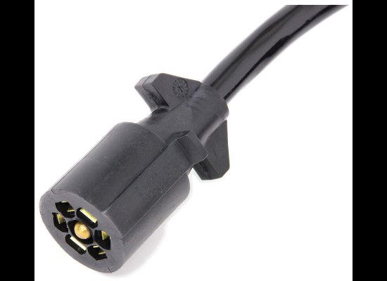 BARGMAN 7-WAY RV STYLE CONNECTOR 6' LONG - COILED CABLE - TRAILER END