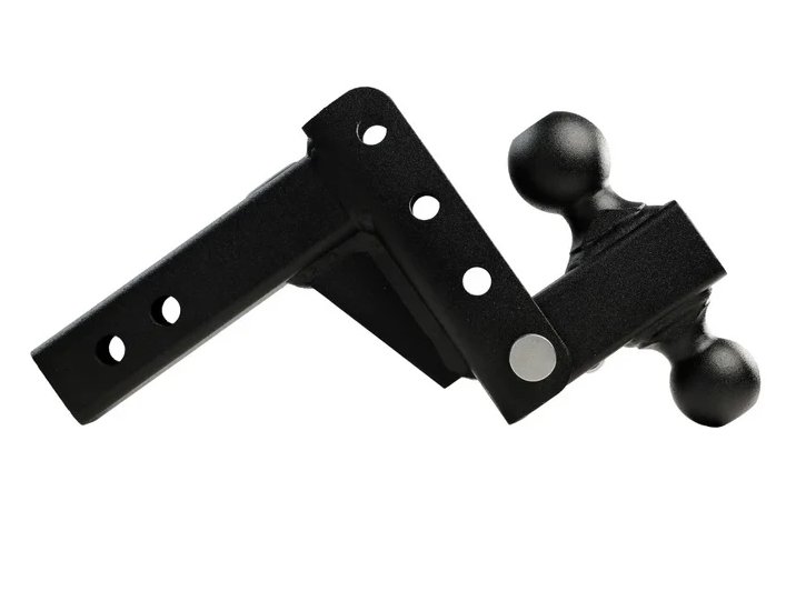 BULLETPROOF HITCHES 2-BALL MOUNT FOR 2" HITCH, 2" & 2-5/16" BALL, 4" DROP, 2" RISE, BLACK, - 10K