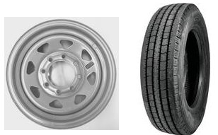 235/85R16 SPARE TIRE - SILVER SPOKE - 8 LUG, 8 ON 6.5, 8X6.5 - LRG - WESTLAKE TIRE