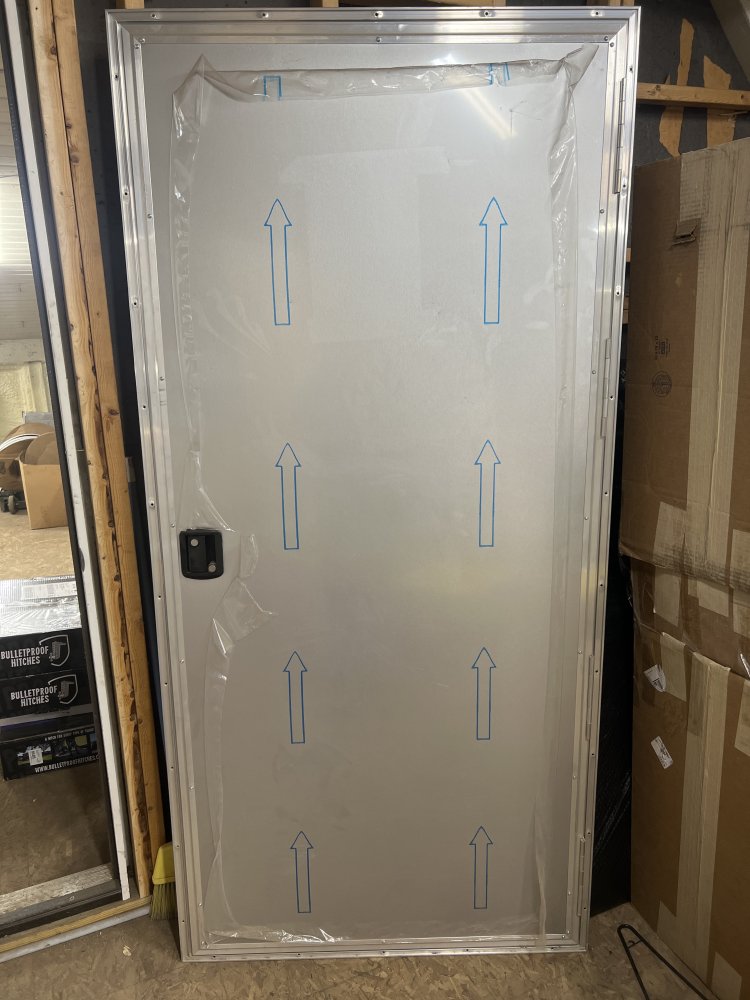 REPLACEMENT SIDE DOOR ASSEMBLY FOR DARKHORSE, SILVER, ALUMINUM FRAME 36"x78"