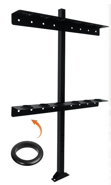 6 HOLE TOOL HOLDER FOR UTILITY TRAILER, OPEN TRAILER, STEEL