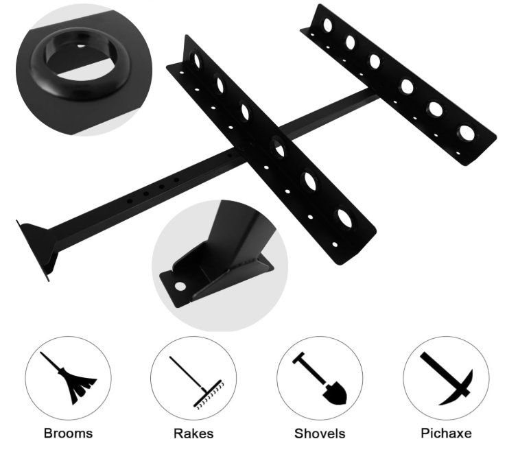 6 HOLE TOOL HOLDER FOR UTILITY TRAILER, OPEN TRAILER, STEEL