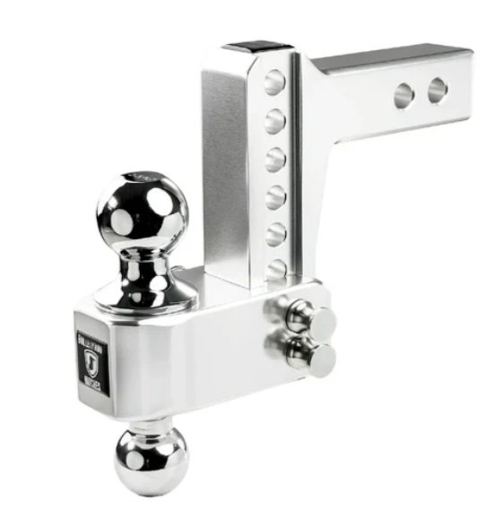 BULLETPROOF HITCHES 2-BALL MOUNT FOR 2 HITCH, 2" & 2-5/16" BALL, 4" DROP, 4" RISE, ALUMINUM, - 14K
