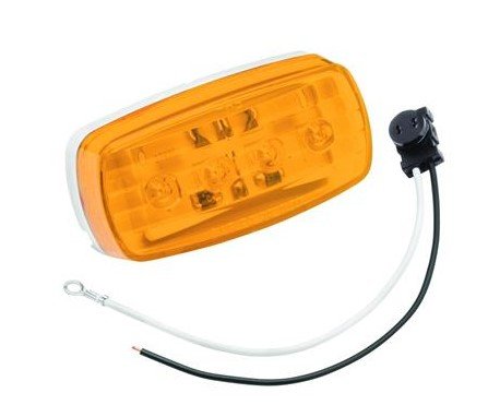 BARGMAN #47 SERIES AMBER CLEARANCE MARKER LIGHT, LED 4 DIODE 4"X2"