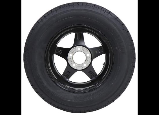LEGEND 205/75R15 SPARE TIRE ON GLOSS BLACK ALUMINUM WHEEL, 5 LUG 5X4.5 , LRD