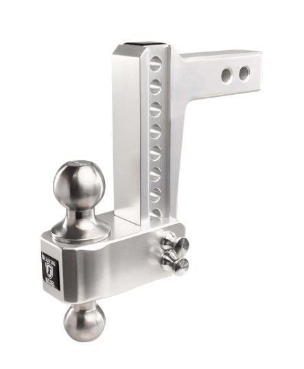 BULLETPROOF HITCHES 2-BALL MOUNT FOR 2" HITCH, 2" & 2-5/16" BALL, 6" DROP, 6" RISE, ALUMINUM, - 14K