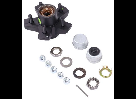IDLER HUB ASSEMBLY - 5 ON 4.5 5X4.5, FOR 3.5K AXLES, #84 SPINDLE, 1/2" STUDS