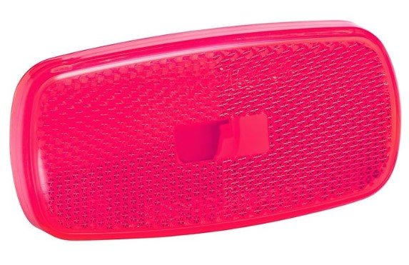 BARGMAN #59 SERIES REPLACEMENT RED LIGHT LENS - LENS ONLY, 4"X2" W/REFLECTOR