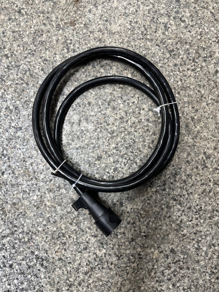 7-WAY RV / SAE CONNECTOR WITH MOLDED CABLE AND WIRING, TRAILER END, 8' LONG