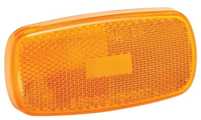 BARGMAN #59 SERIES REPLACEMENT AMBER LIGHT LENS - LENS ONLY, 4"X2" W/REFLECTOR