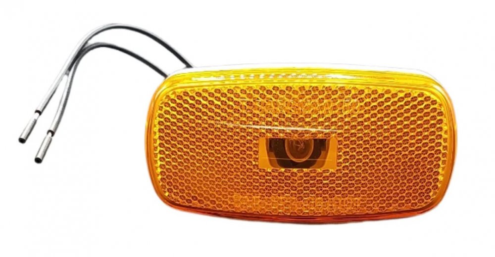 BARGMAN #59 SERIES AMBER LIGHT MARKER LIGHT - INCANDESCENT, 4"X2" W/REFLECTOR