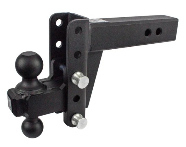 BULLETPROOF HITCHES 2-BALL MOUNT FOR 2-1/2" HITCH, 4" DROP, 4" RISE - 22K