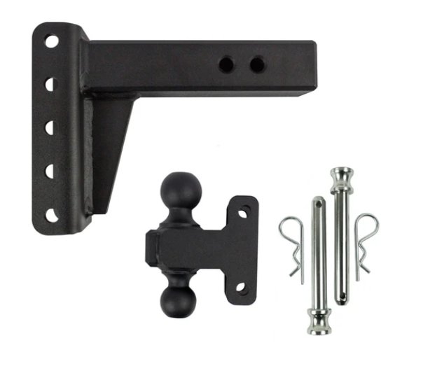 BULLETPROOF HITCHES 2-BALL MOUNT FOR 2-1/2" HITCH, 4" DROP, 4" RISE - 22K