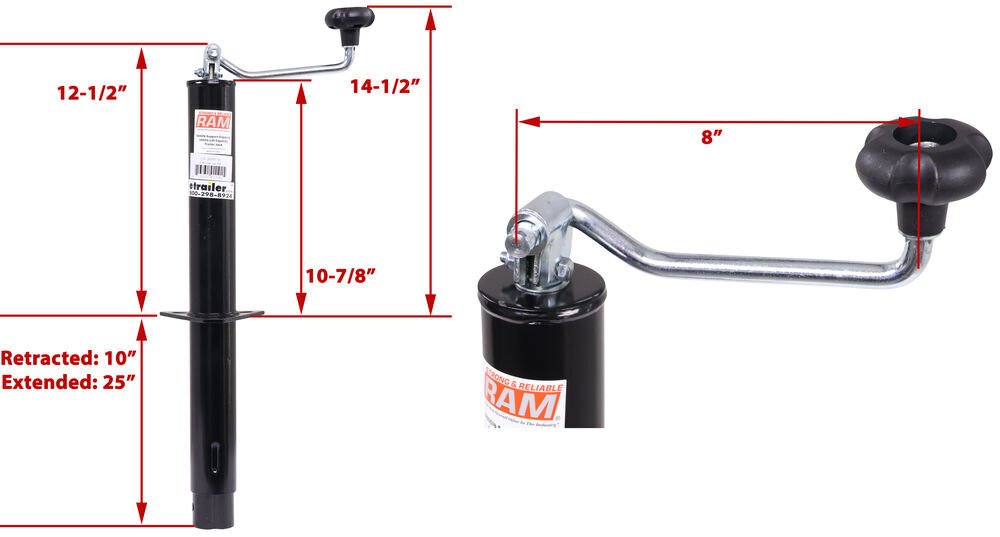 RAM TOPWIND A-FRAME JACK 15" LIFT 3K LIFT , 5K SUPPORT