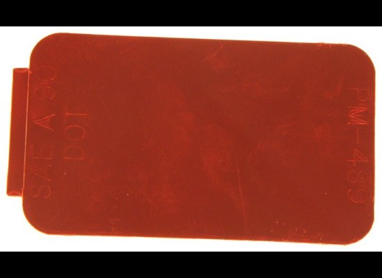 PETERSON SPITFIRE LOW PROFILE RECTANGULAR TRAILER REFLECTOR - WIDE ANGLE - STICK ON - RED